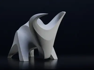 El Toro abstract sculpture 3D print model