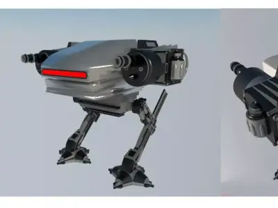 2 Leg Walking Robot Free 3D model