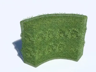 Hedge grass block Low-poly 3D model
