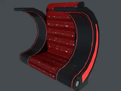 sci-fi armchair Low-poly 3D model