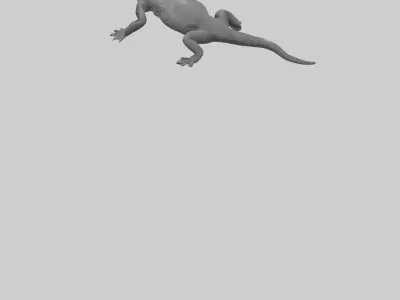 Lace Monitor resting model Low-poly 3D model