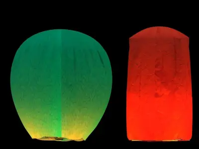 Chinese sky lantern  3D model buy