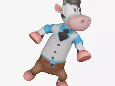 Funny Cow Cartoon 3D model