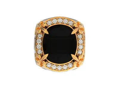 Luxury heavy Signet Ring  1457 3D print model