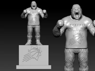 NBA - PHOENIX SUNS BASKETBALL MASCOT STATUE - 3D PRINT 3D print model