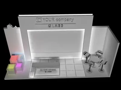 Booth Exhibition Stand a435 3D model