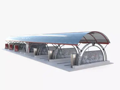 Self service car wash V2 3D model