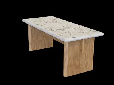 Table marble v-02 Low-poly 3D model