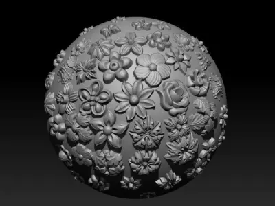 150 Ornament Brushes 4K Alphas and 3D Models- VOL 01 3D model