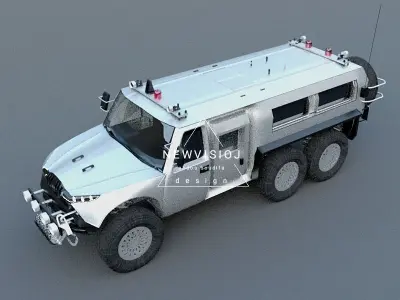 TERMINATOR concept truck Low-poly 3D model