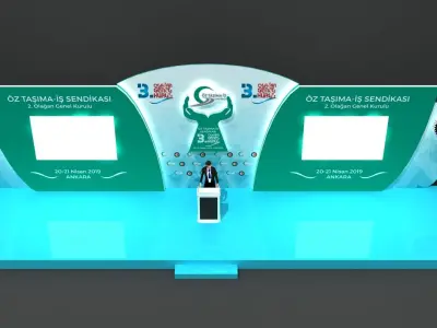 Ceremony Stage Decor 090 3D model