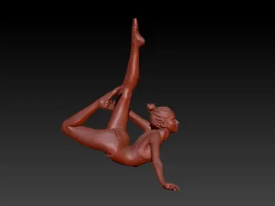 Pendant Gymnastic girl 3D print model