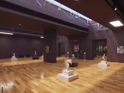 Art Gallery Showroom interior 3D model