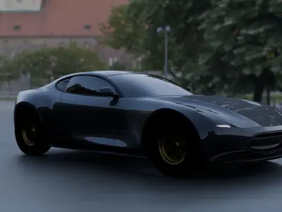 2-Door Sports Coupe Low-poly 3D model