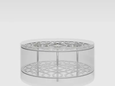 Meadow Vase Large Silver Low-poly 3D model