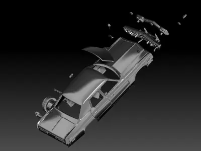 Classic Car Dodge Monaco Scale to 116mm wheelbase 3D print model