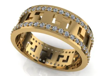 Greek ring 24-64 Free 3D print model