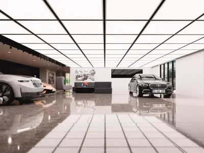 Car- Realism lightning interior 3D model