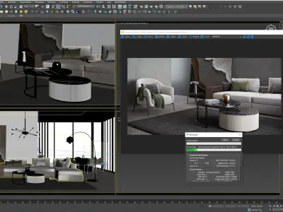 interior living room scene 28 3D model