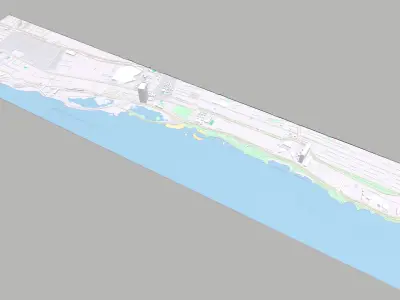 Jeddah City Circuit 3D model