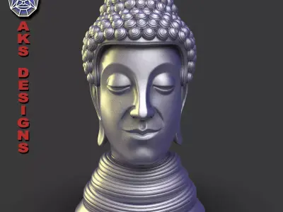 Gautam buddha v1 Penholder flowerpot home decoration 3D print model