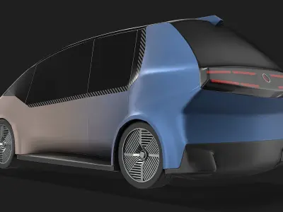 Futuristic Car Low-poly 3D model