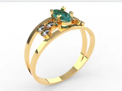 Digital preciousness Ring made to measure in 3D modeling 3D print model