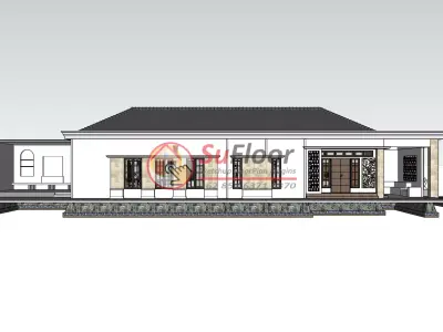 House 7x23m code 666 - Sketchup 3D model 3D model 3D model