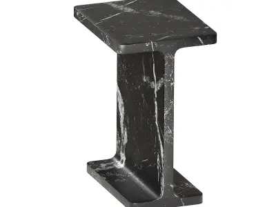 cb2 Scada side table IBeam side table marble 3D model