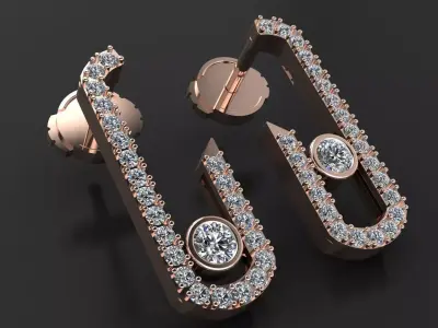 MESSIKA MOVE EARRING PRINTING 3D MODEL 3D print model