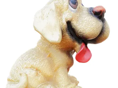 Decorative figurine of a dog piggy bank 3D model