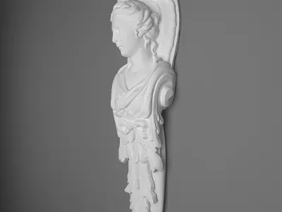 Caryatid-05 3d model statue of woman on wall 3D model