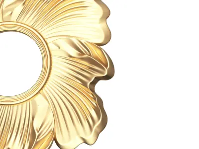 Classic Round Mirror 02 Low-poly 3D model
