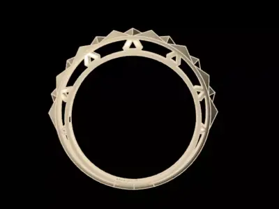 Golring4 Carved ring 3D print model