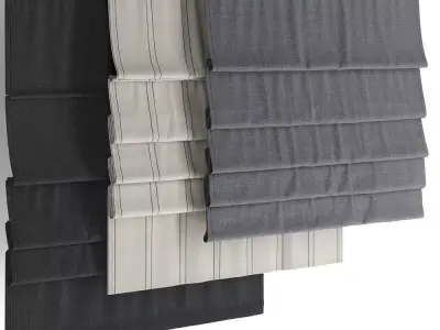 Roman blinds set 13 3D model