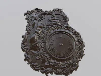 Wooden Clock Decor 3D print model buy