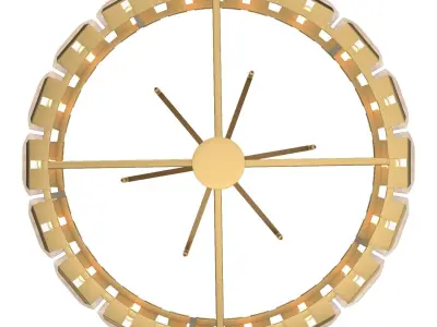 Harlow Calcite Round Chandelier 43in 3D model