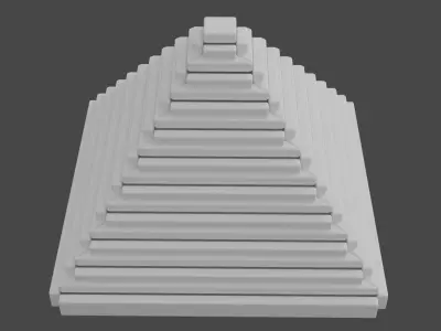 Hardsurface Pyramide Decoration Free 3D print model
