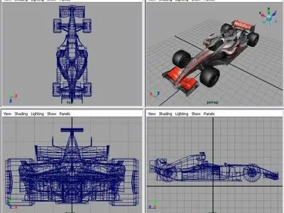 McLaren F1 MP4-22 Low-poly 3D model