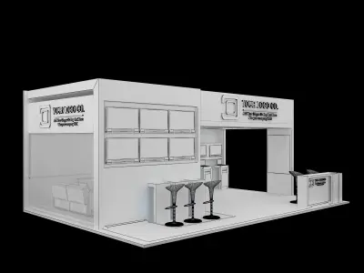 Booth Exhibition Stand a565a 3D model