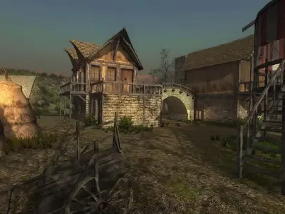 Medieval Village 3 Low-poly 3D model