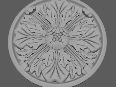 rosette decorative medallion 3D model buy