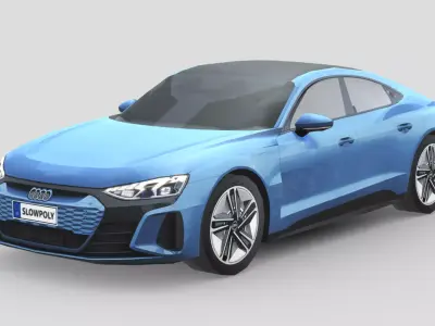 Audi RS e-tron GT Low-poly 3D model