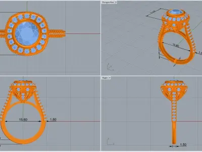 ring code 143 3D print model