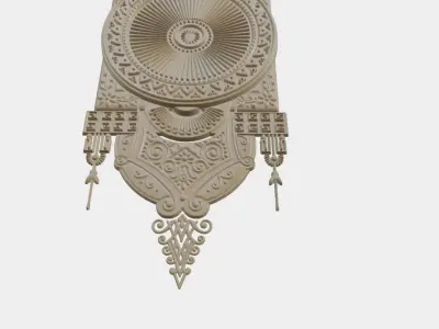 Wooden Clock Decor For Wood Carving 3D print model 2