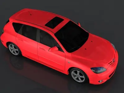 Mazda 3 MPS 2006 Low-poly 3D model