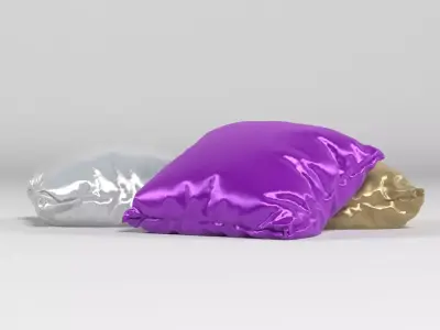 Pillows 2 three metallic - three metallic 3D model