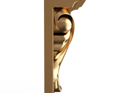 Corbel Carved 010 Low-poly 3D model