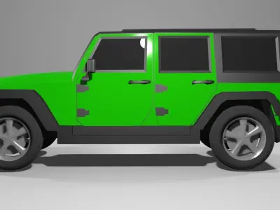 Jeep Wrangler-Green 3D model