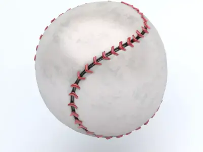 Baseball Ball Low-poly 3D model